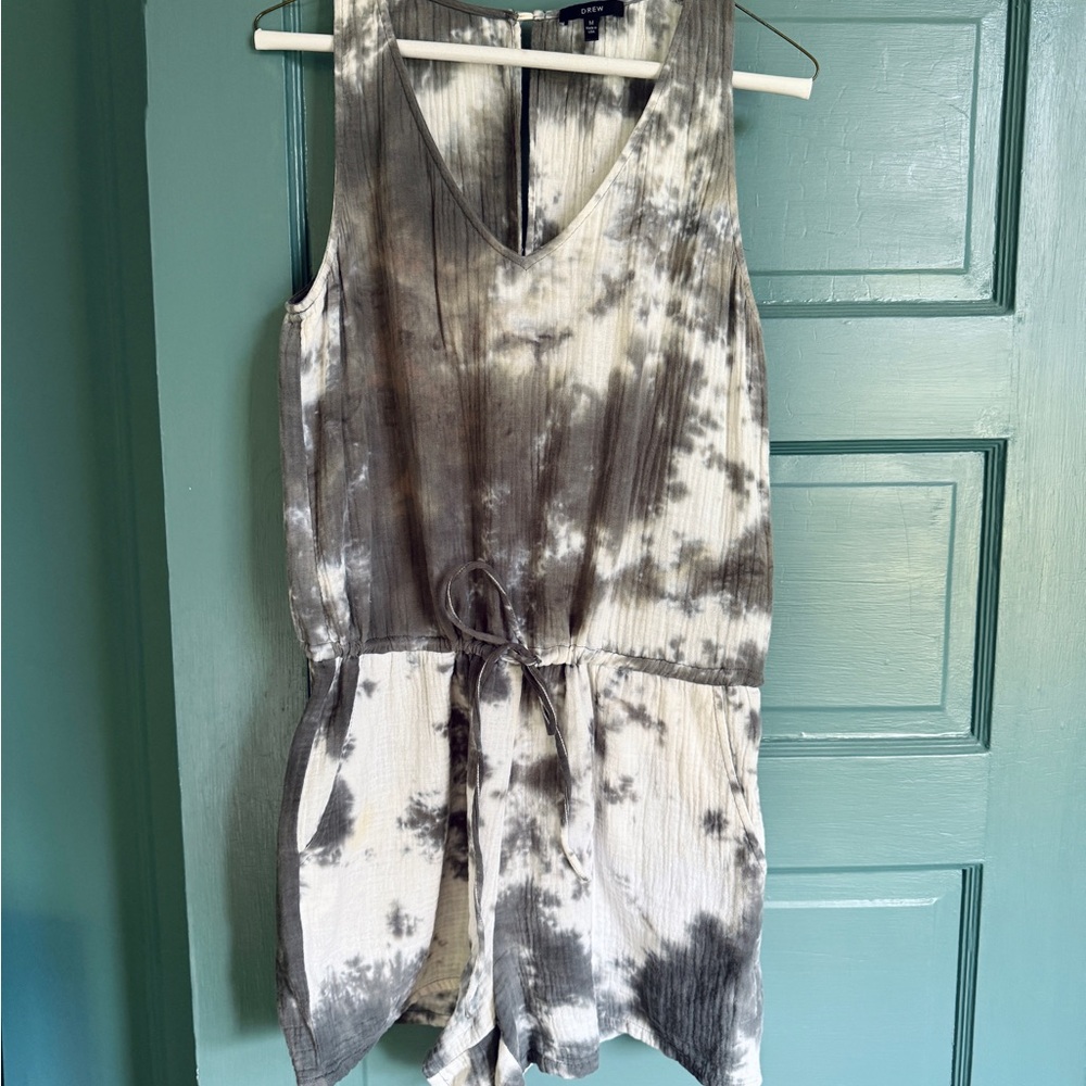 Tie-Dye Sleeveless Lightweight Cotton Romper